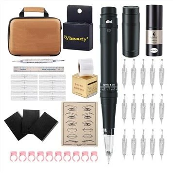 Kit Peann Meaisín Tatú PMU Rechargeable Gan Sreang